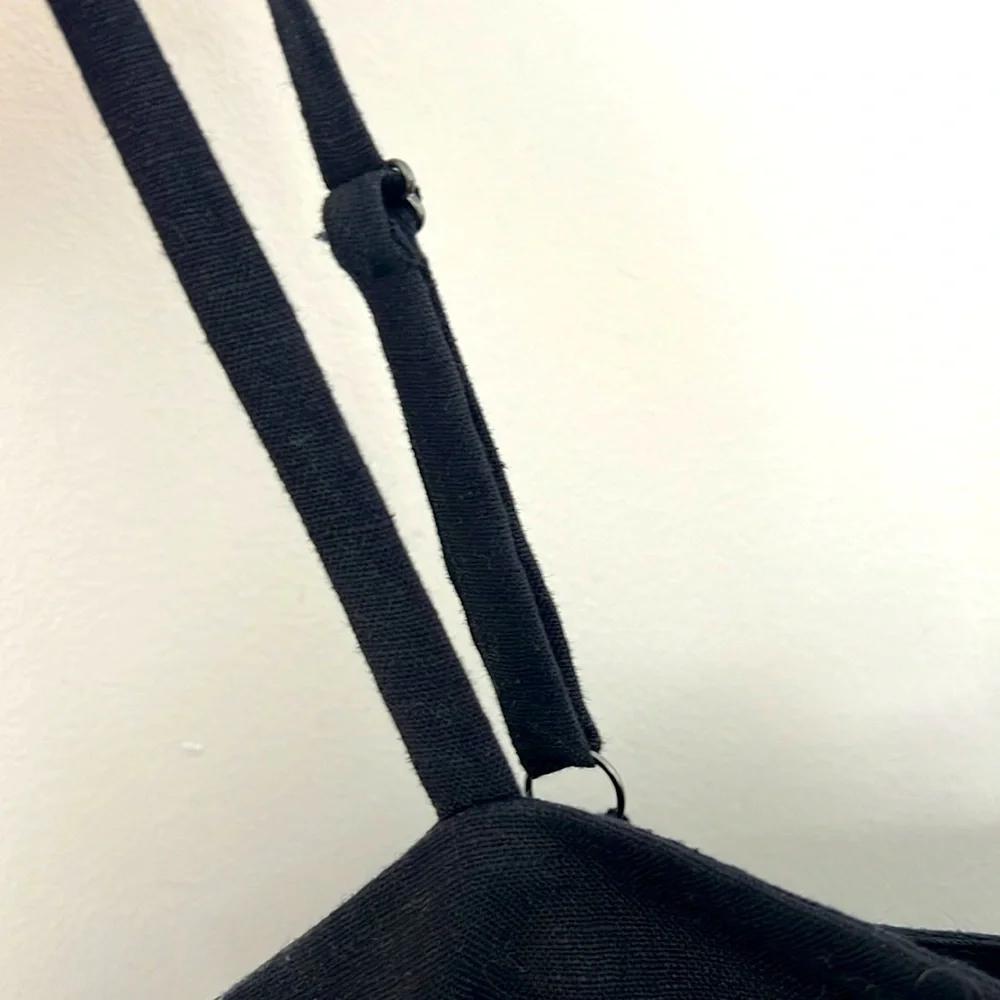 Reformation 100% Linen Black Mini Dress sz 0 - Picture 4 of 7